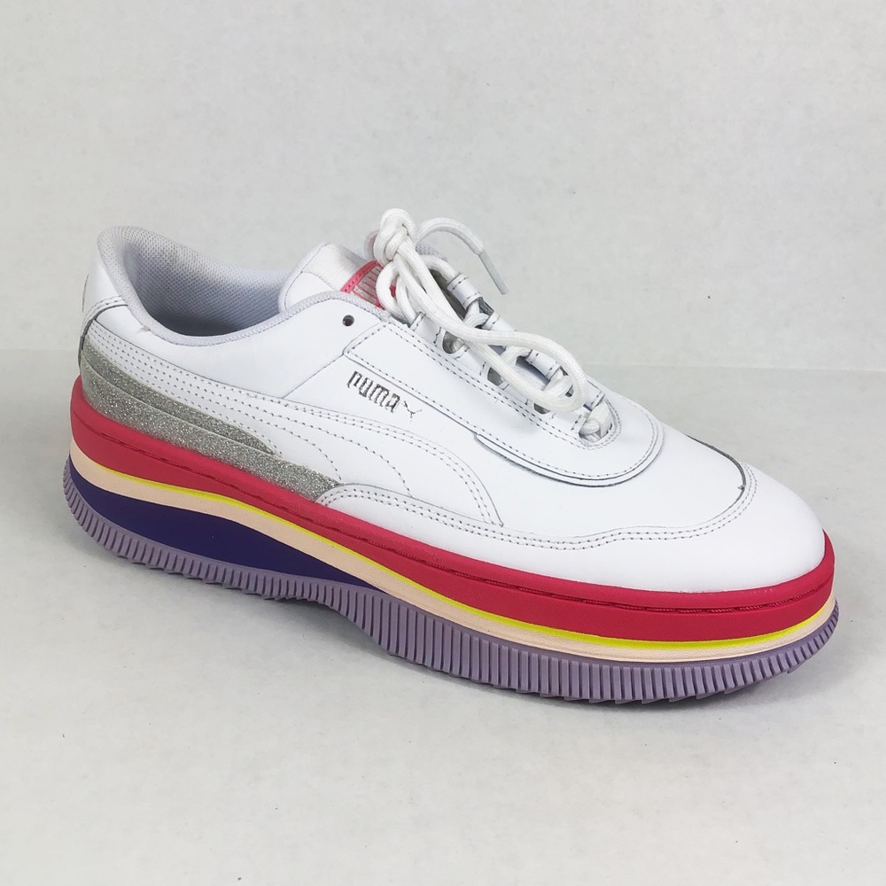 Puma Deva 90s Retro Platform Sneaker | White Pink Purple | Size 10